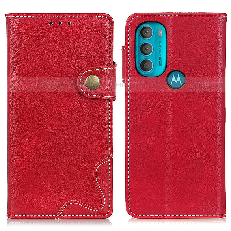 Coque Portefeuille Livre Cuir Etui Clapet DY01 pour Motorola Moto G71 5G Rouge Plus