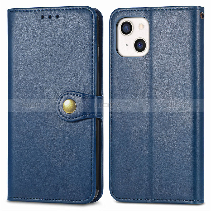 Coque Portefeuille Livre Cuir Etui Clapet F01 pour Apple iPhone 15 Bleu Plus