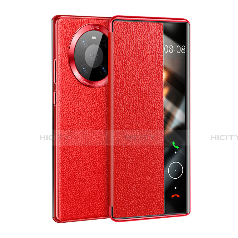 Coque Portefeuille Livre Cuir Etui Clapet F01 pour Huawei Mate 40E 5G Rouge Plus