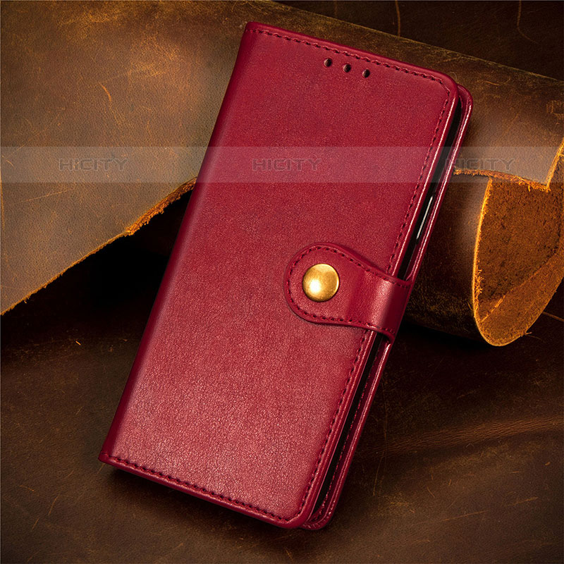 Coque Portefeuille Livre Cuir Etui Clapet F02 pour Apple iPhone 16 Pro Max Rouge Plus