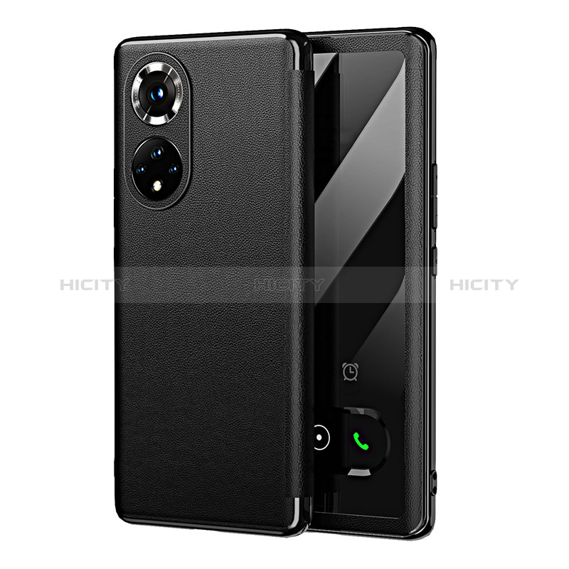 Coque Portefeuille Livre Cuir Etui Clapet GS1 pour Huawei Honor 50 Pro 5G Noir Plus