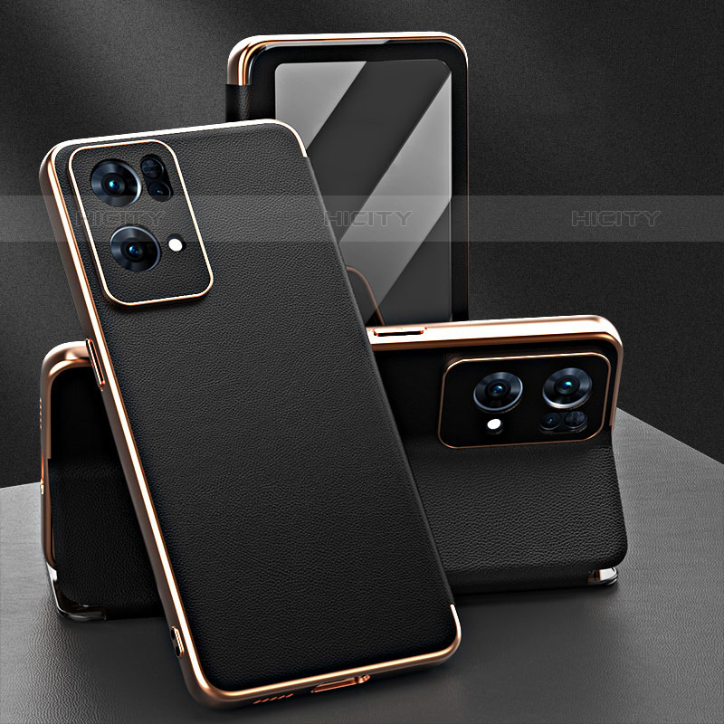 Coque Portefeuille Livre Cuir Etui Clapet GS1 pour Oppo Reno7 Pro 5G Noir Plus