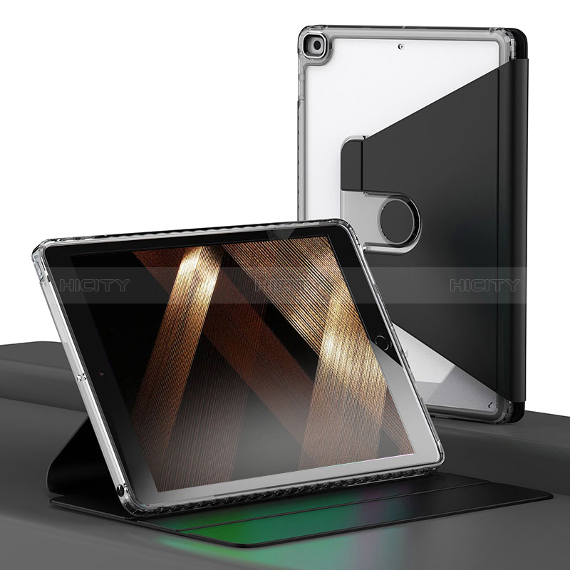 Coque Portefeuille Livre Cuir Etui Clapet H01 pour Apple iPad 10.2 (2019) Noir Plus