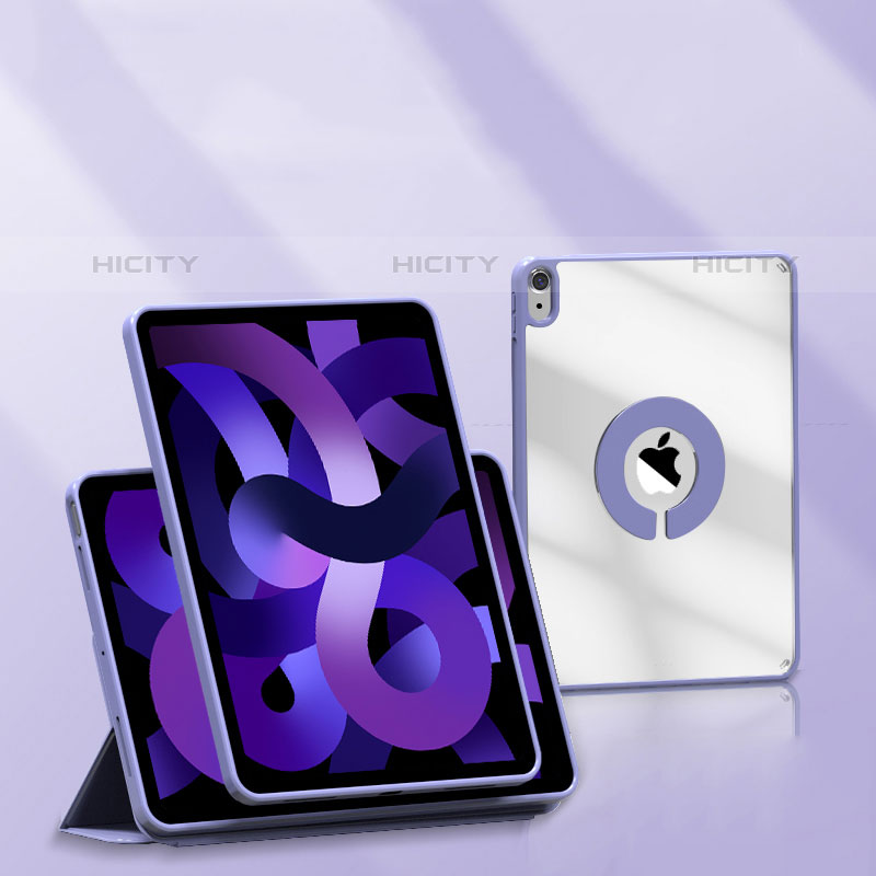 Coque Portefeuille Livre Cuir Etui Clapet H01 pour Apple iPad Air 4 10.9 (2020) Violet Plus