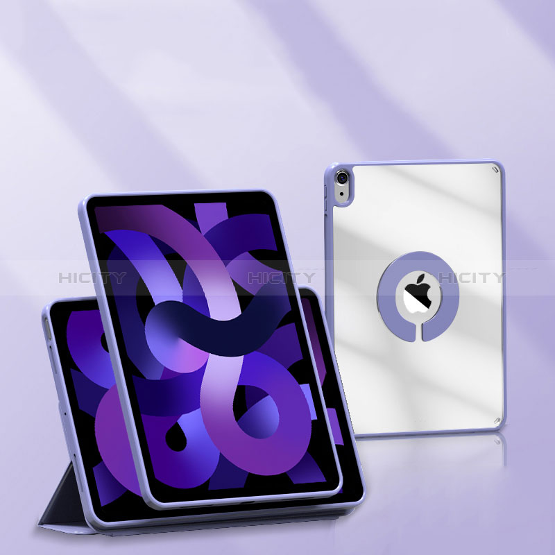 Coque Portefeuille Livre Cuir Etui Clapet H01 pour Apple iPad Air 5 10.9 (2022) Violet Plus