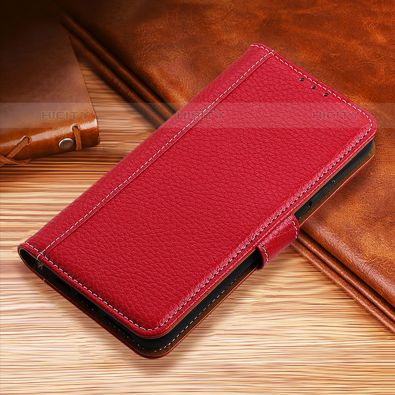 Coque Portefeuille Livre Cuir Etui Clapet H01 pour Apple iPhone 15 Pro Rouge Plus