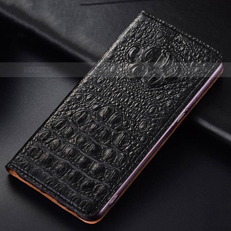 Coque Portefeuille Livre Cuir Etui Clapet H01P pour Oppo A54 4G Noir Plus