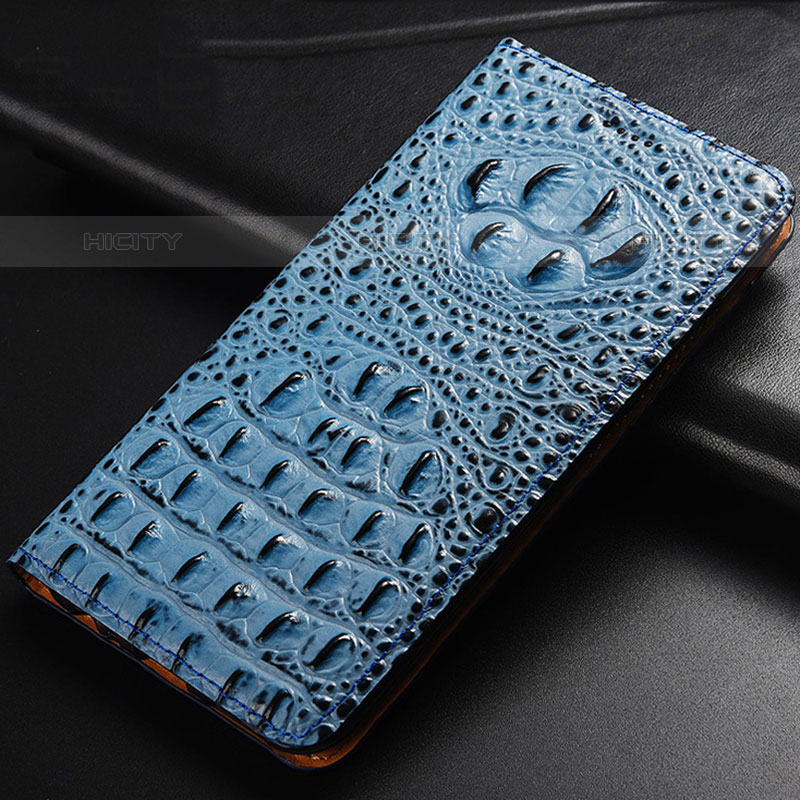 Coque Portefeuille Livre Cuir Etui Clapet H01P pour Vivo Y55s (2021) Bleu Ciel Plus