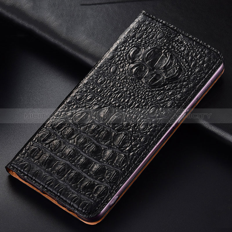 Coque Portefeuille Livre Cuir Etui Clapet H01P pour Xiaomi Redmi Note 9 Noir Plus