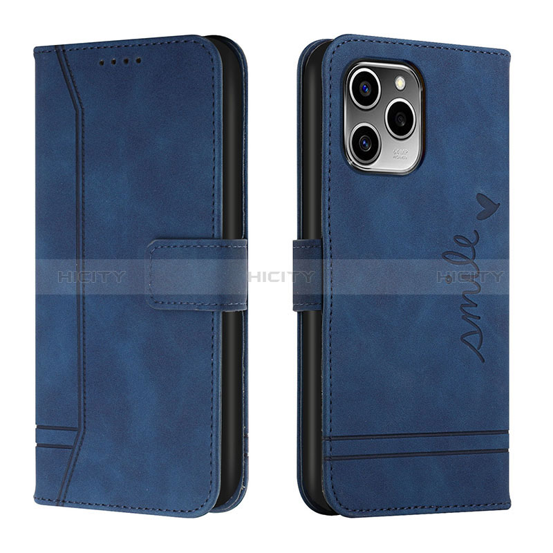 Coque Portefeuille Livre Cuir Etui Clapet H01X pour Huawei Honor 60 SE 5G Bleu Plus