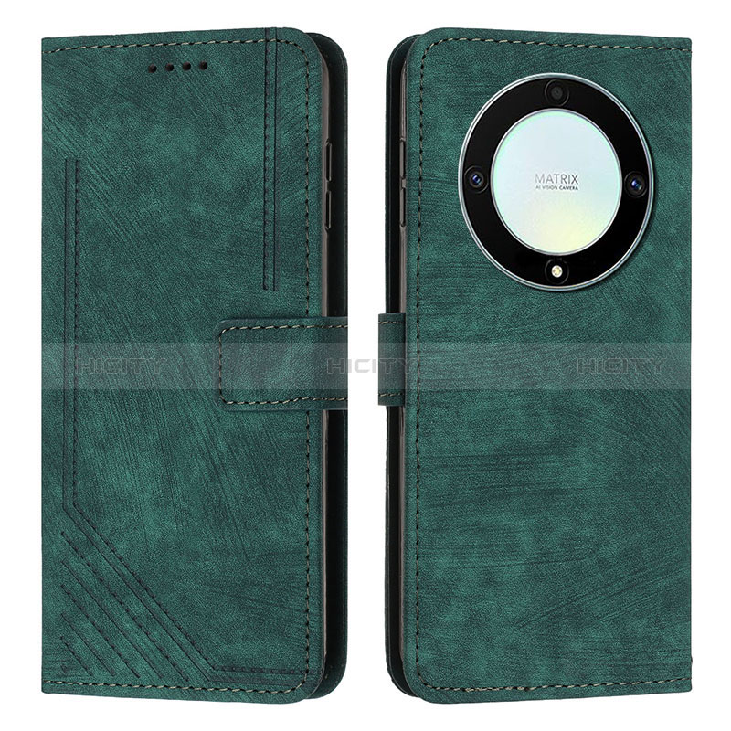 Coque Portefeuille Livre Cuir Etui Clapet H01X pour Huawei Honor Magic5 Lite 5G Vert Plus