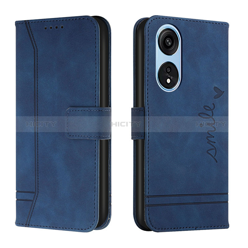 Coque Portefeuille Livre Cuir Etui Clapet H01X pour Huawei Honor X5 Plus Bleu Plus