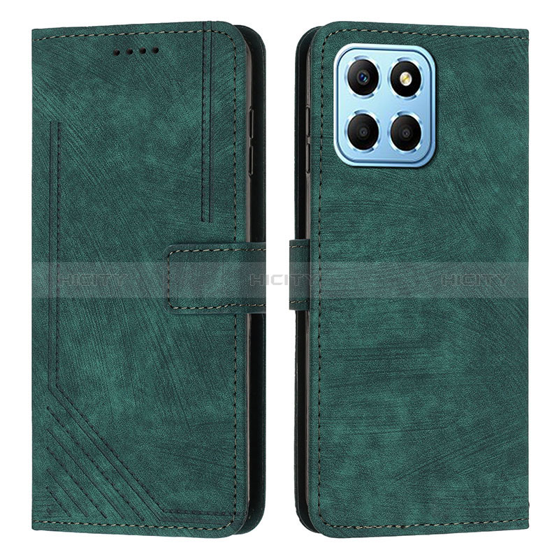 Coque Portefeuille Livre Cuir Etui Clapet H01X pour Huawei Honor X6 5G Vert Plus