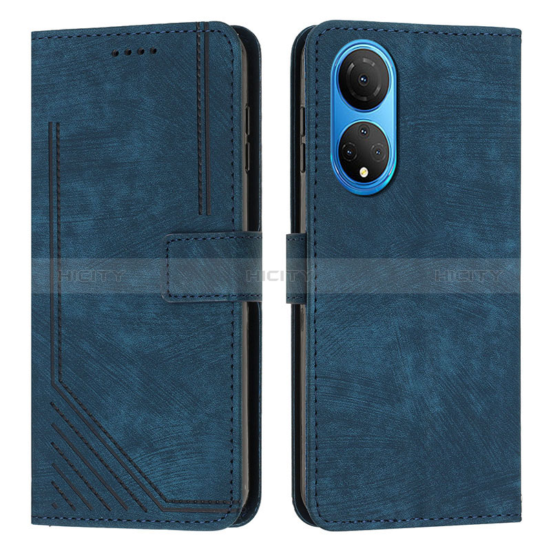 Coque Portefeuille Livre Cuir Etui Clapet H01X pour Huawei Honor X7 Bleu Plus