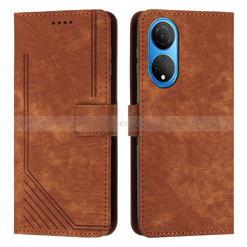 Coque Portefeuille Livre Cuir Etui Clapet H01X pour Huawei Honor X7 Marron Plus