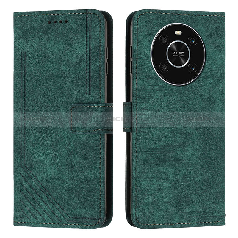 Coque Portefeuille Livre Cuir Etui Clapet H01X pour Huawei Honor X9 4G Vert Plus