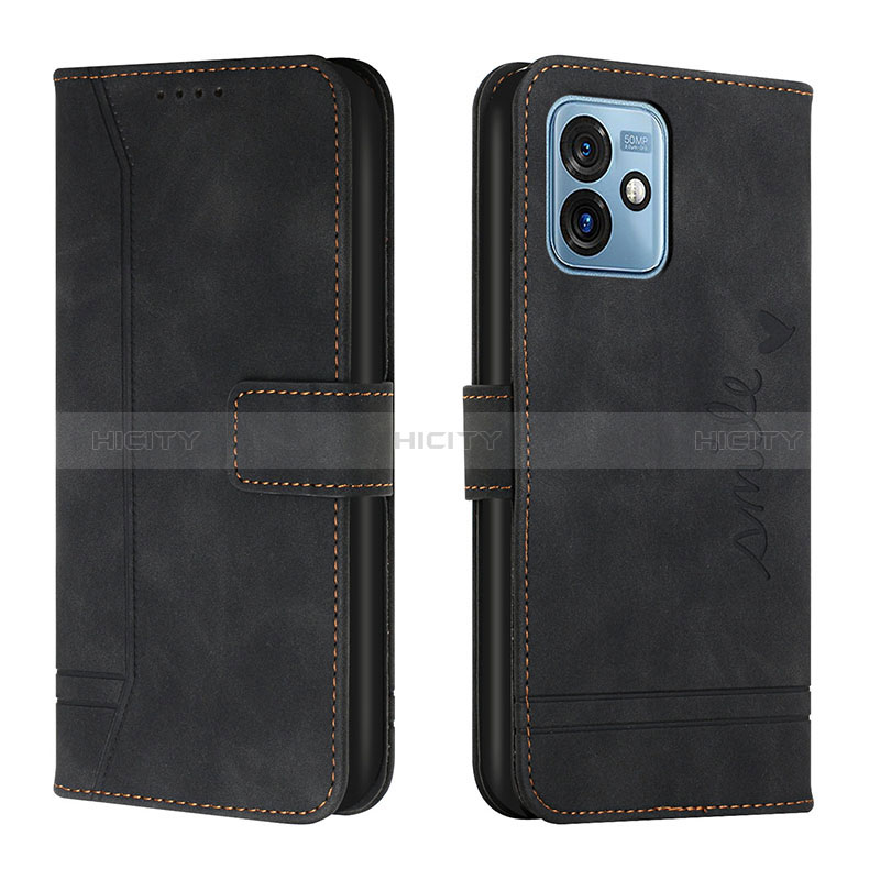 Coque Portefeuille Livre Cuir Etui Clapet H01X pour Motorola Moto G 5G (2023) Noir Plus