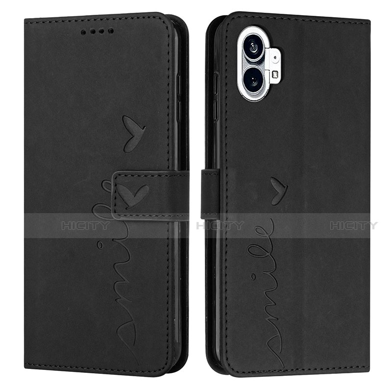 Coque Portefeuille Livre Cuir Etui Clapet H01X pour Nothing Phone 1 Noir Plus