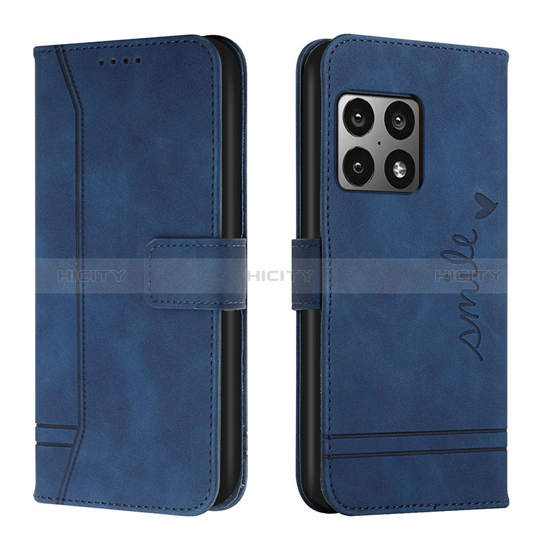 Coque Portefeuille Livre Cuir Etui Clapet H01X pour OnePlus 10 Pro 5G Bleu Plus