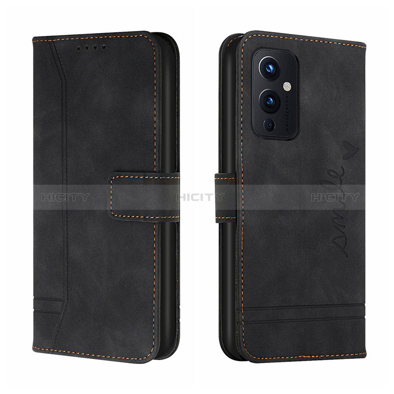 Coque Portefeuille Livre Cuir Etui Clapet H01X pour OnePlus 9 5G Noir Plus