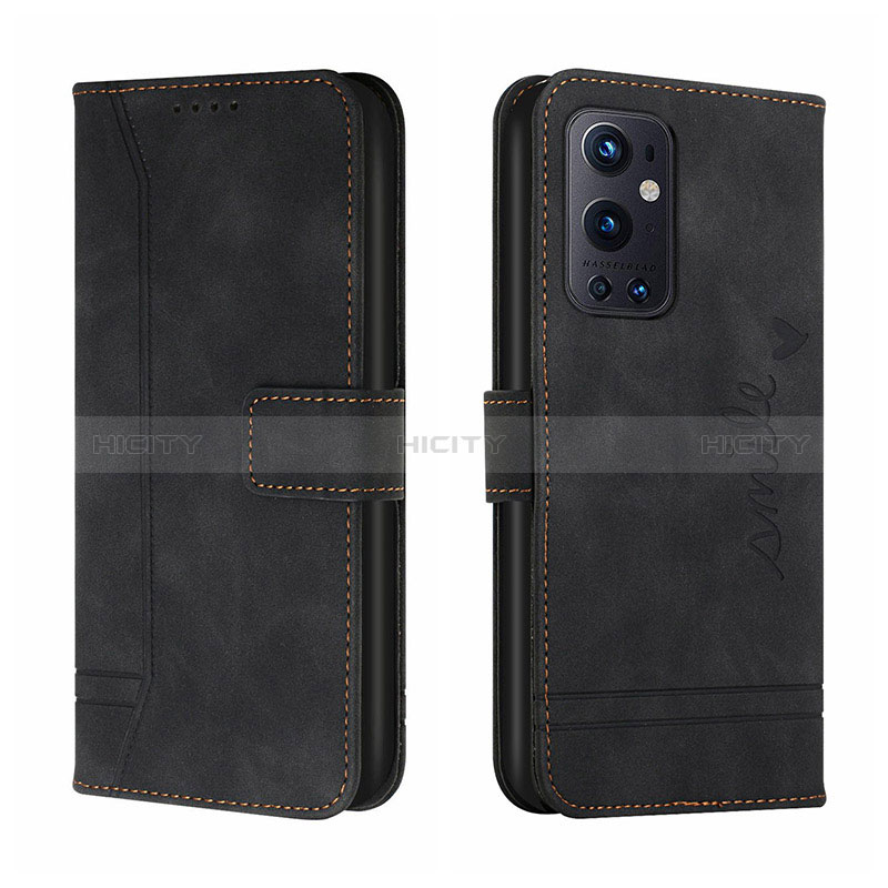 Coque Portefeuille Livre Cuir Etui Clapet H01X pour OnePlus 9 Pro 5G Noir Plus