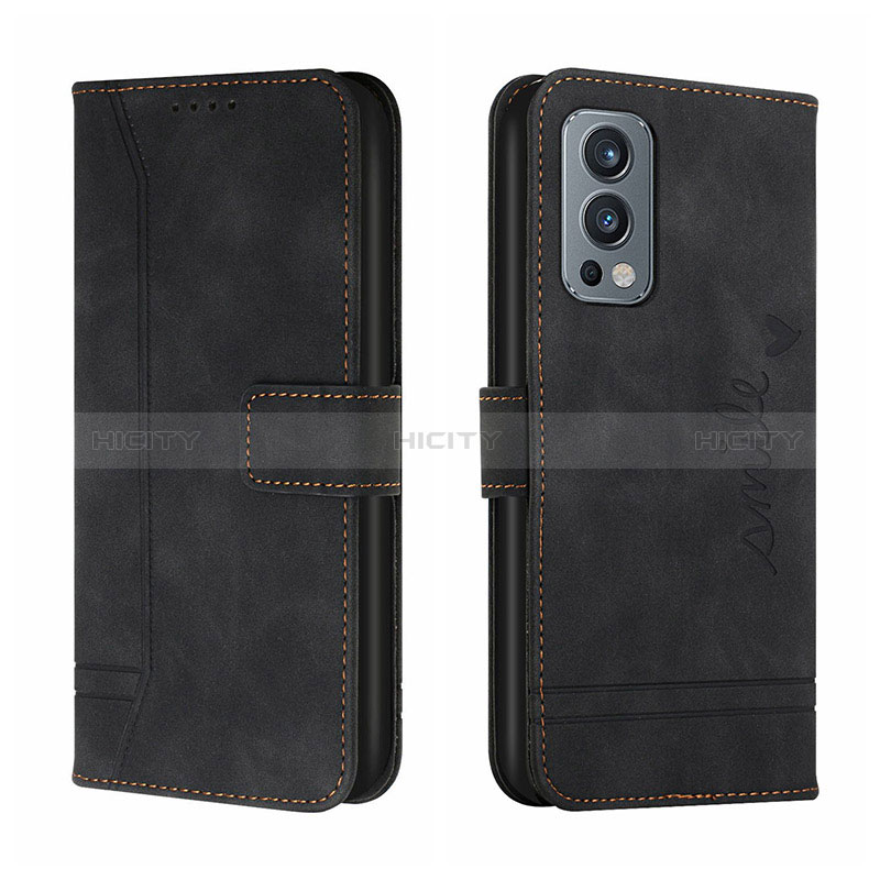 Coque Portefeuille Livre Cuir Etui Clapet H01X pour OnePlus Nord 2 5G Noir Plus