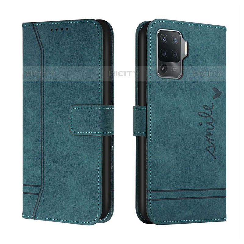 Coque Portefeuille Livre Cuir Etui Clapet H01X pour Oppo A94 4G Vert Plus