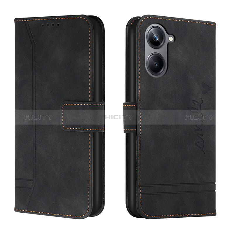 Coque Portefeuille Livre Cuir Etui Clapet H01X pour Realme 10 Pro 5G Noir Plus