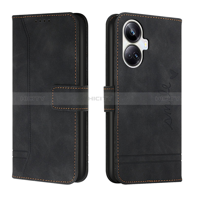 Coque Portefeuille Livre Cuir Etui Clapet H01X pour Realme 10 Pro+ Plus 5G Noir Plus