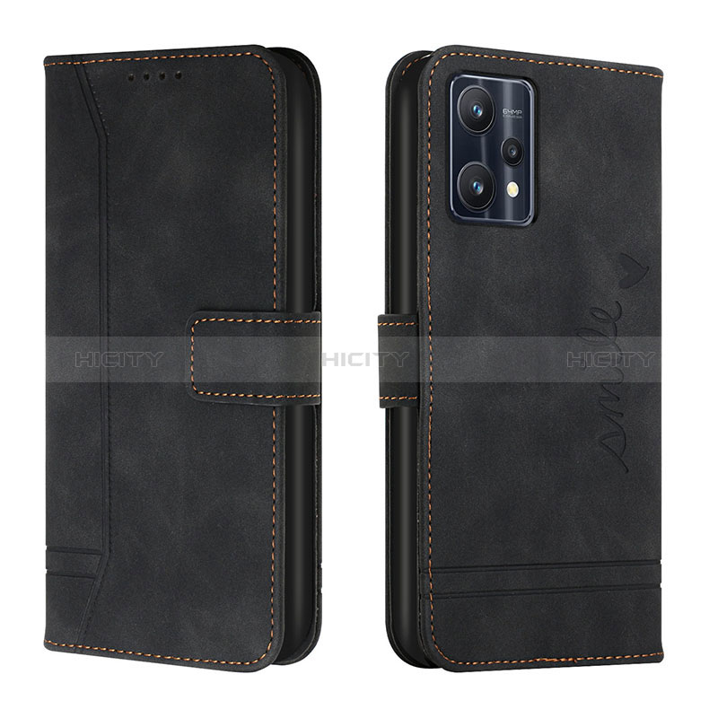 Coque Portefeuille Livre Cuir Etui Clapet H01X pour Realme 9 4G Noir Plus