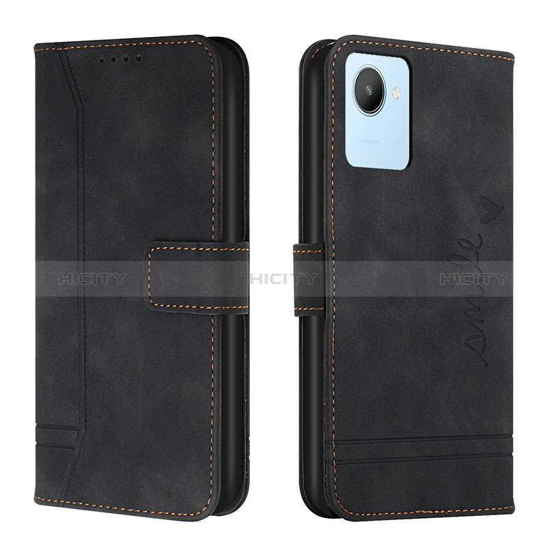 Coque Portefeuille Livre Cuir Etui Clapet H01X pour Realme Narzo 50i Prime Noir Plus