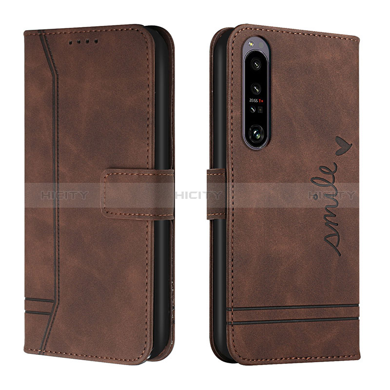 Coque Portefeuille Livre Cuir Etui Clapet H01X pour Sony Xperia 1 IV Marron Plus