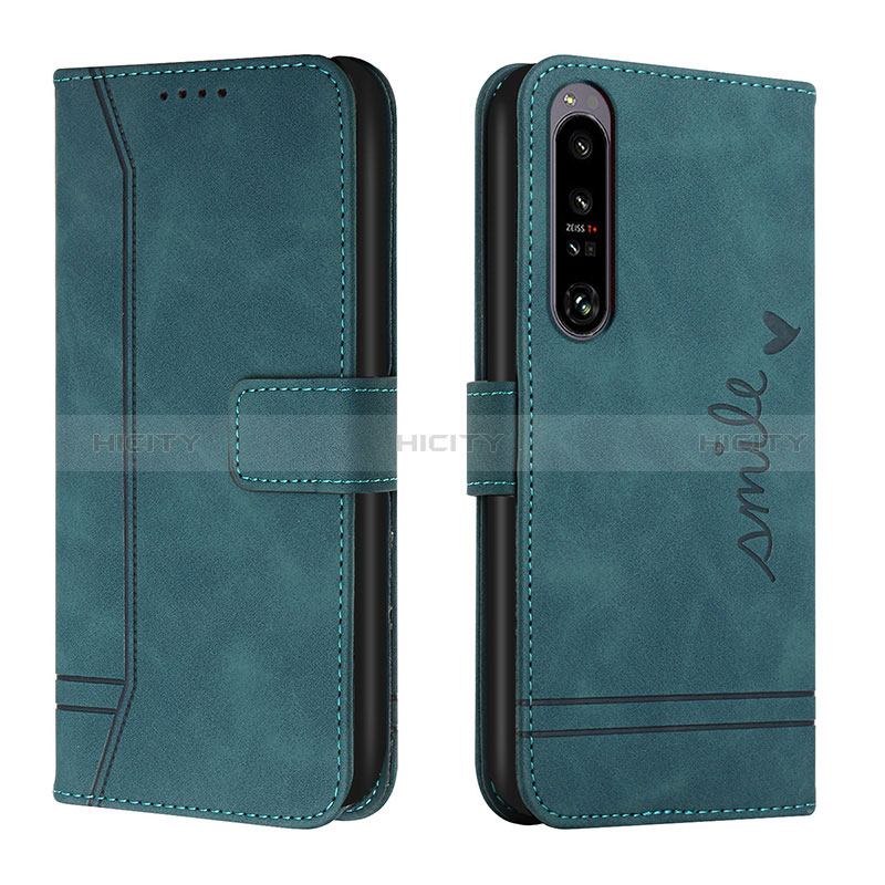 Coque Portefeuille Livre Cuir Etui Clapet H01X pour Sony Xperia 1 IV SO-51C Vert Plus