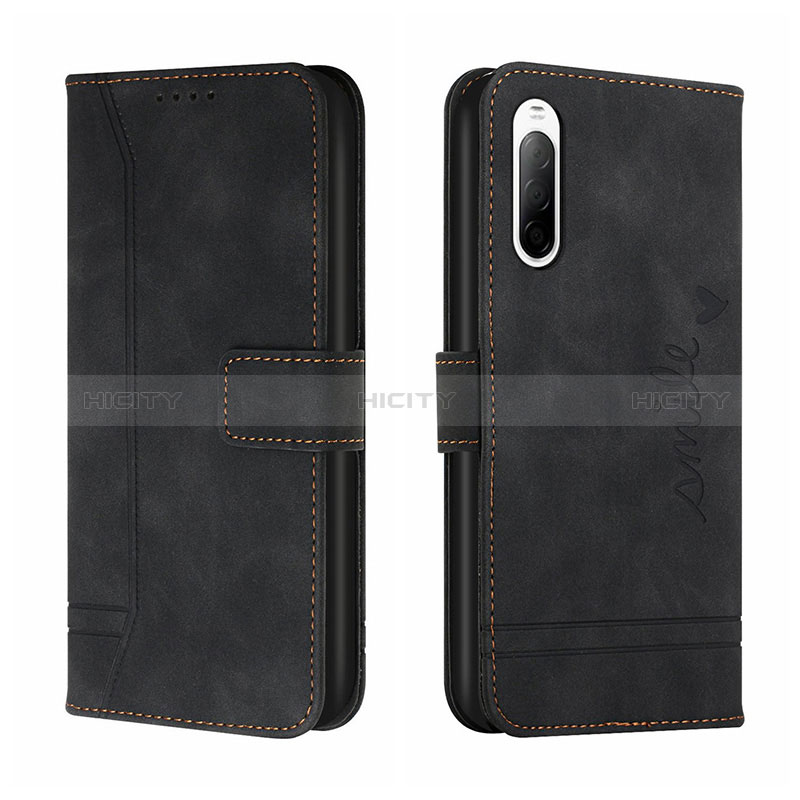 Coque Portefeuille Livre Cuir Etui Clapet H01X pour Sony Xperia 10 III Noir Plus