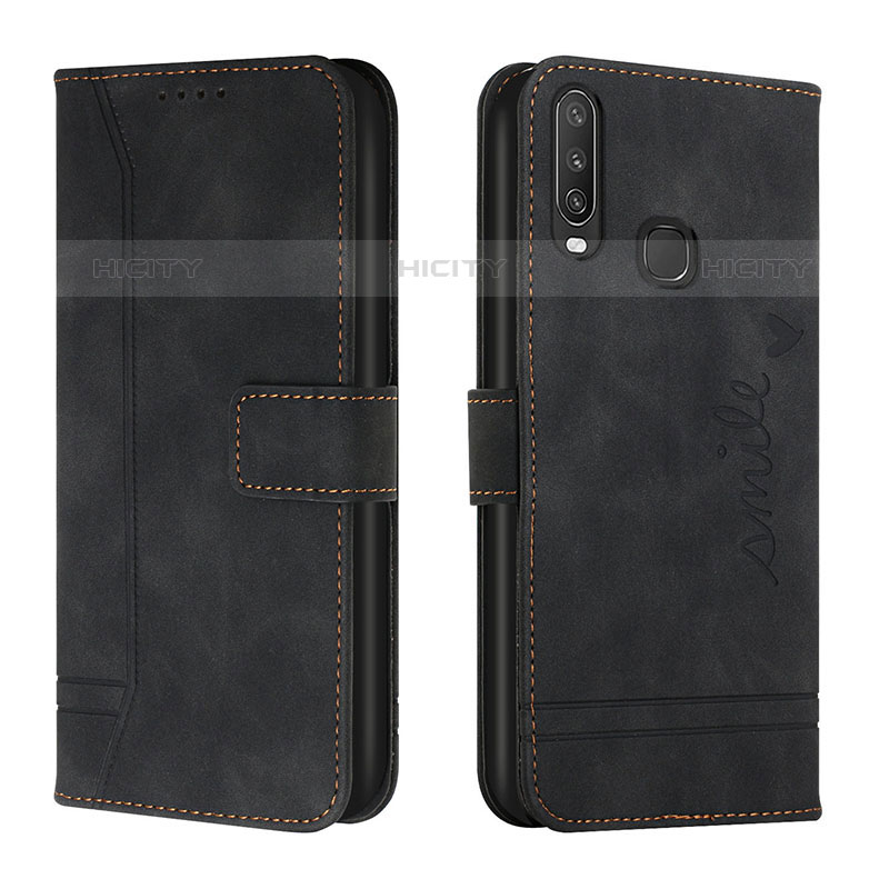 Coque Portefeuille Livre Cuir Etui Clapet H01X pour Vivo Y11 Noir Plus