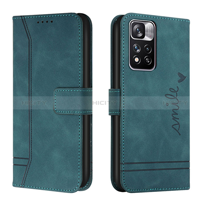 Coque Portefeuille Livre Cuir Etui Clapet H01X pour Xiaomi Mi 11i 5G (2022) Vert Plus