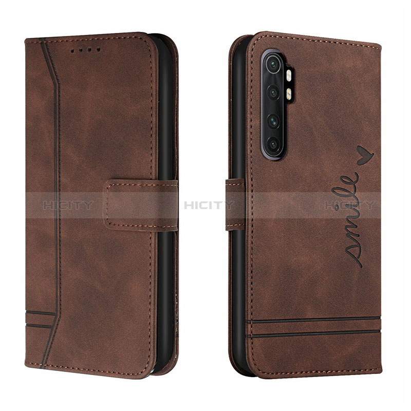 Coque Portefeuille Livre Cuir Etui Clapet H01X pour Xiaomi Mi Note 10 Lite Marron Plus