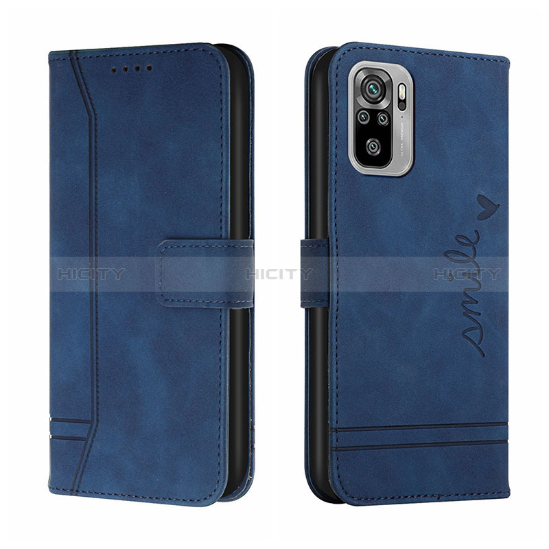 Coque Portefeuille Livre Cuir Etui Clapet H01X pour Xiaomi Poco M5S Bleu Plus