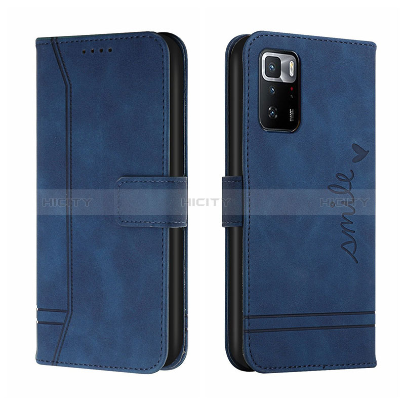 Coque Portefeuille Livre Cuir Etui Clapet H01X pour Xiaomi Poco X3 GT 5G Bleu Plus