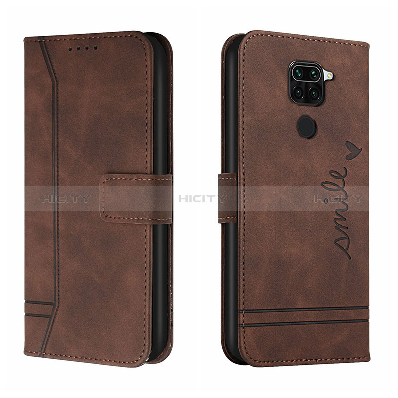 Coque Portefeuille Livre Cuir Etui Clapet H01X pour Xiaomi Redmi 10X 4G Marron Plus