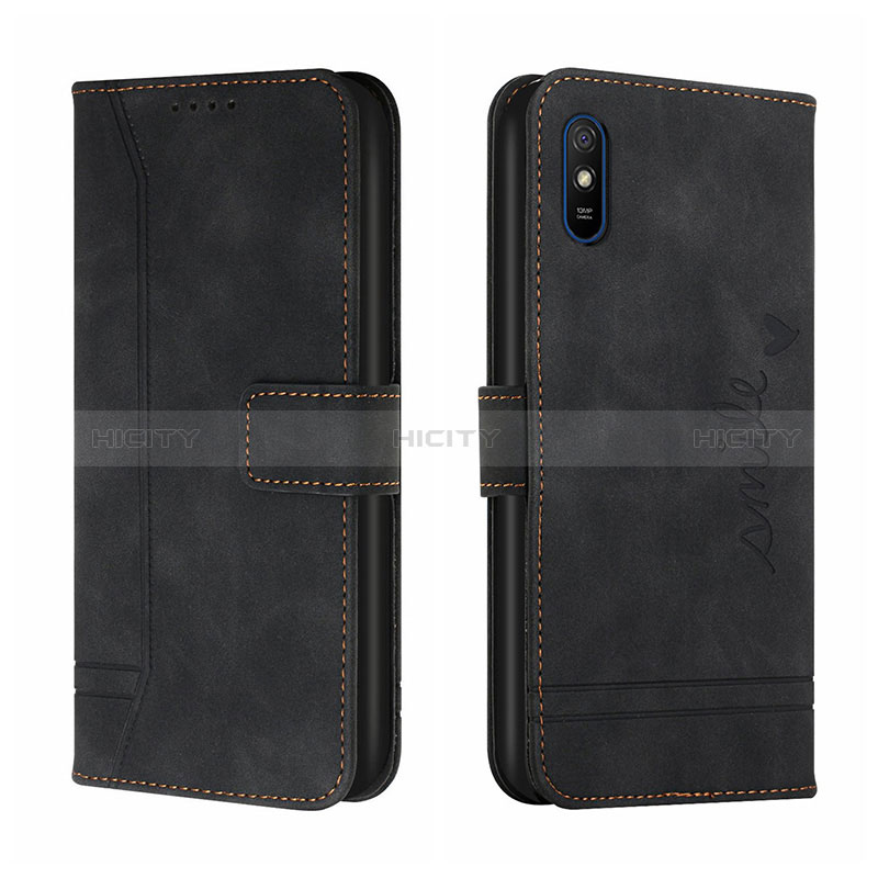 Coque Portefeuille Livre Cuir Etui Clapet H01X pour Xiaomi Redmi 9A Noir Plus