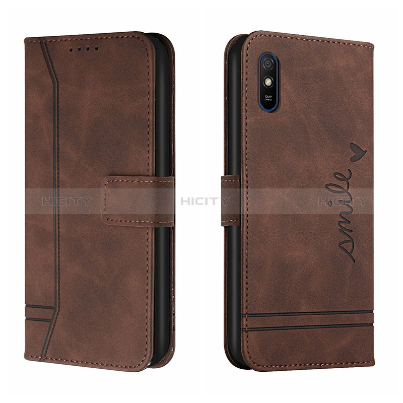 Coque Portefeuille Livre Cuir Etui Clapet H01X pour Xiaomi Redmi 9i Marron Plus