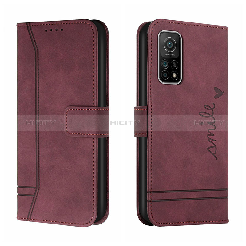 Coque Portefeuille Livre Cuir Etui Clapet H01X pour Xiaomi Redmi K30S 5G Rouge Plus