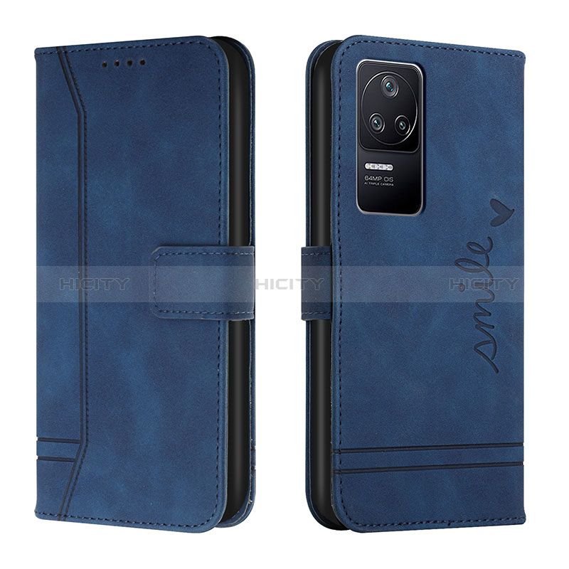 Coque Portefeuille Livre Cuir Etui Clapet H01X pour Xiaomi Redmi K40S 5G Bleu Plus