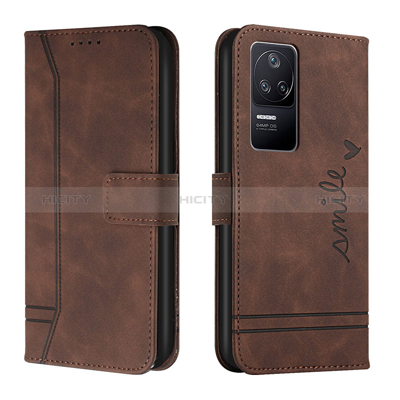 Coque Portefeuille Livre Cuir Etui Clapet H01X pour Xiaomi Redmi K40S 5G Marron Plus