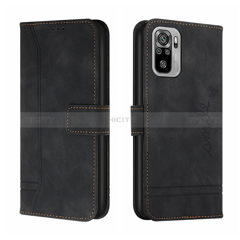 Coque Portefeuille Livre Cuir Etui Clapet H01X pour Xiaomi Redmi Note 10 4G Noir Plus