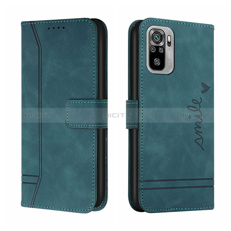 Coque Portefeuille Livre Cuir Etui Clapet H01X pour Xiaomi Redmi Note 10 4G Vert Plus