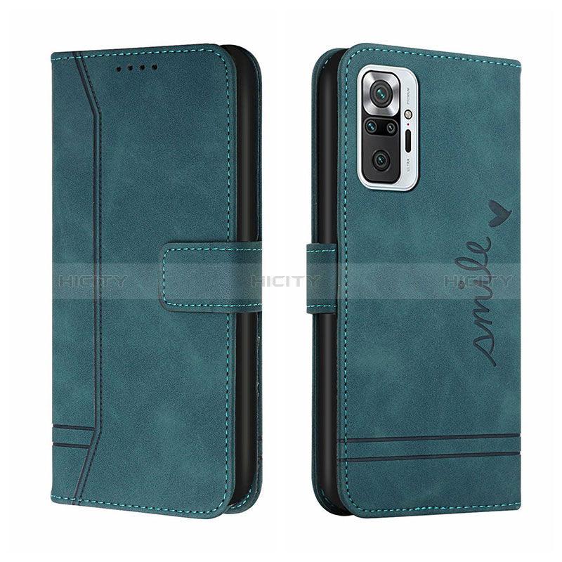 Coque Portefeuille Livre Cuir Etui Clapet H01X pour Xiaomi Redmi Note 10 Pro 4G Vert Plus