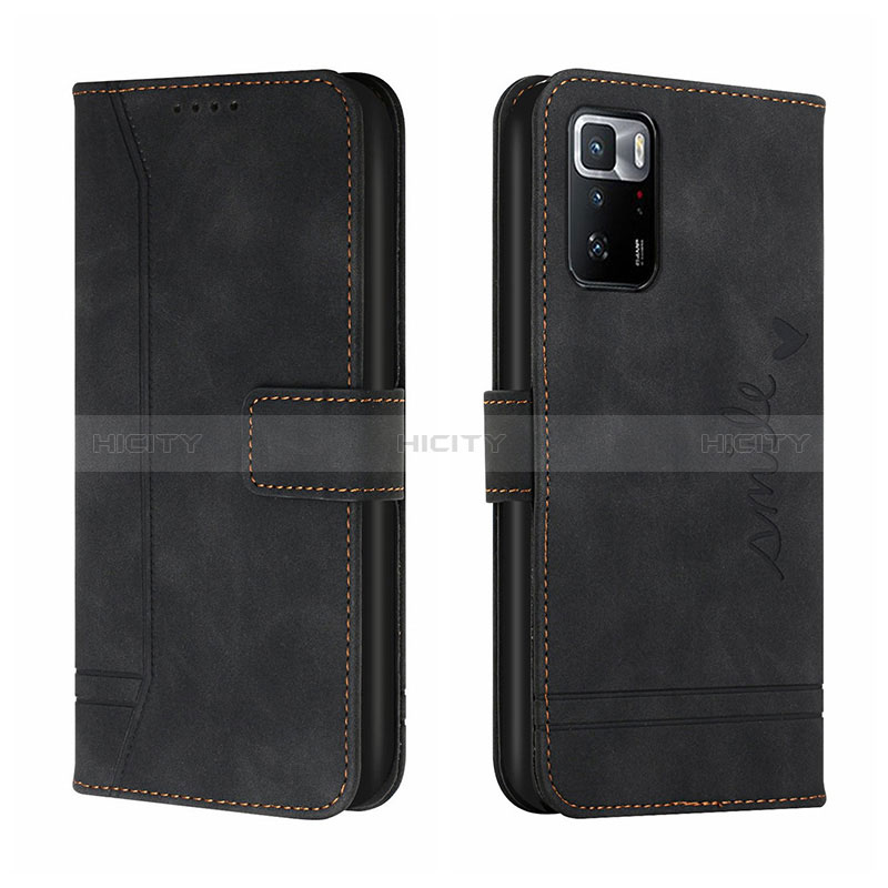 Coque Portefeuille Livre Cuir Etui Clapet H01X pour Xiaomi Redmi Note 10 Pro 5G Noir Plus