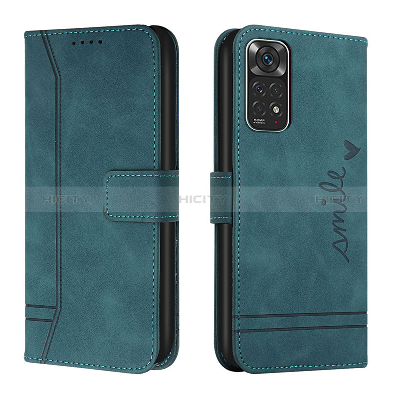 Coque Portefeuille Livre Cuir Etui Clapet H01X pour Xiaomi Redmi Note 11 4G (2022) Vert Plus